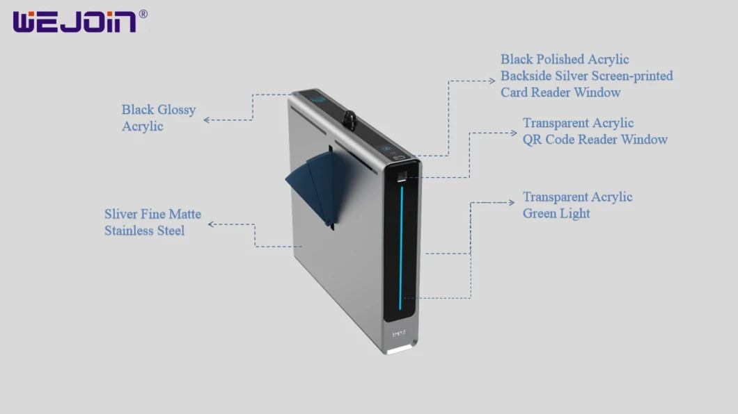 Lobby Entrance Access Control Waist High Optical Turnstile